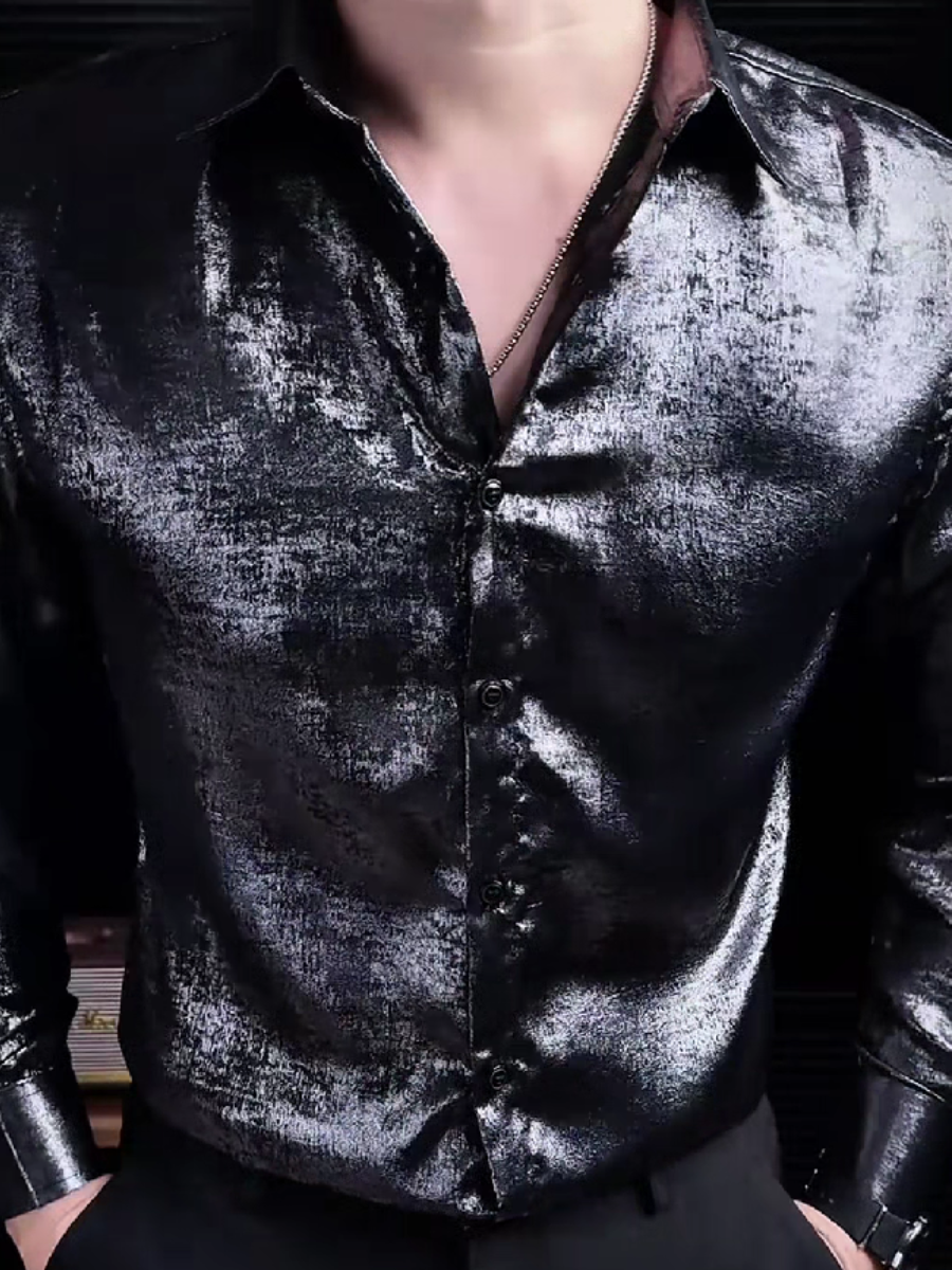Metallic Shine Dress Shirt