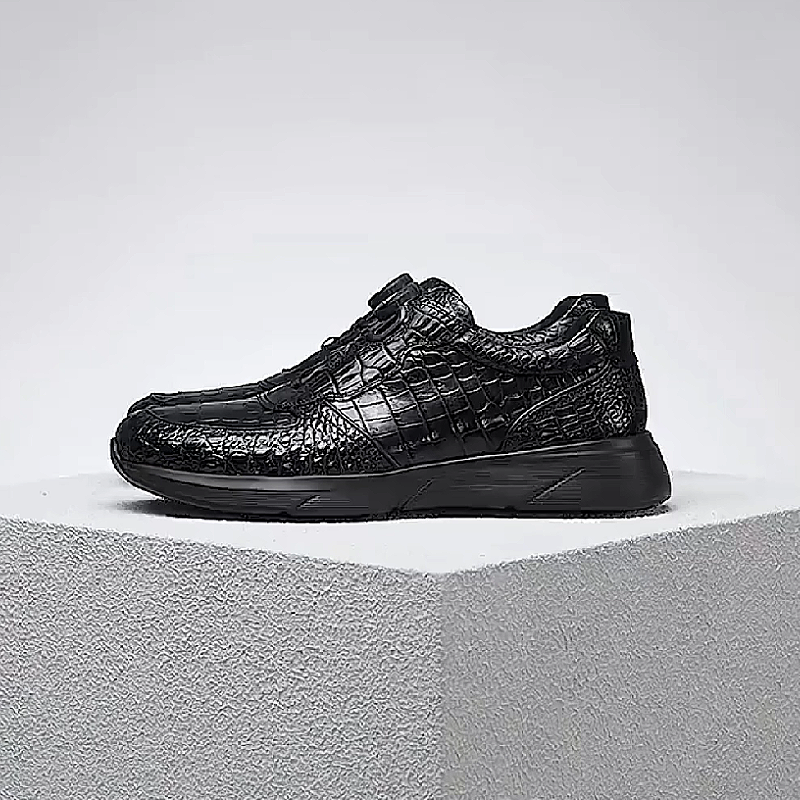 Croc-Embossed Sneakers