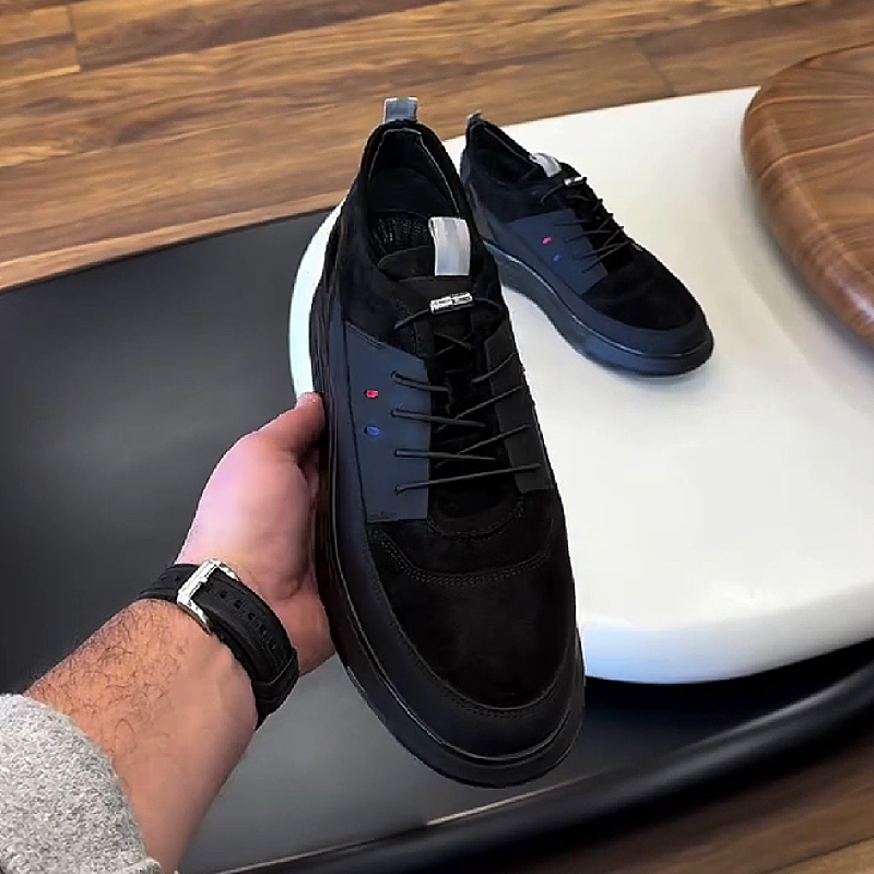 Black Chunky Sole Sneaker