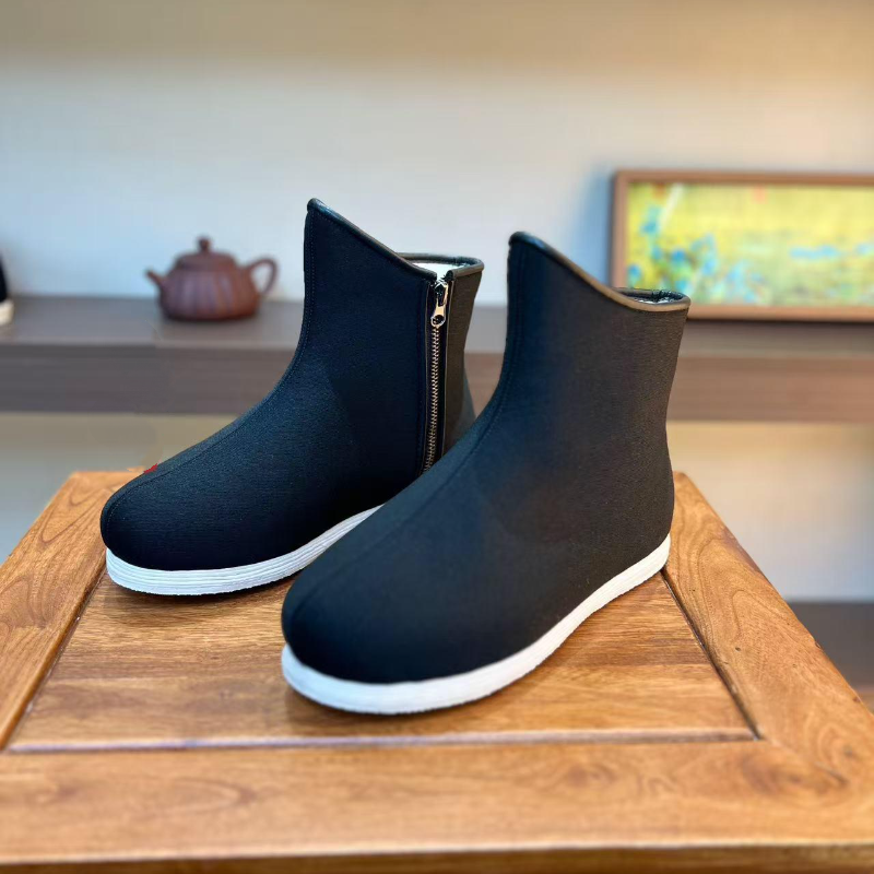 Black Fleece Canvas Boot