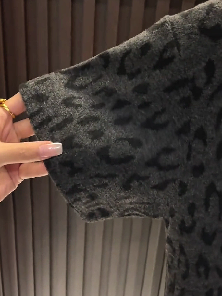 Leopard Print Fleece Tee