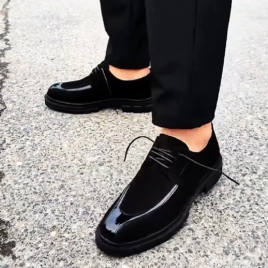 Two-Tone Patent Lace-Up Dress Shoe