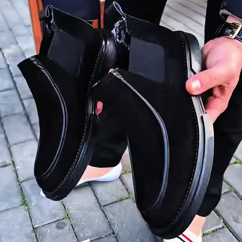 Black Zipper Ankle Boot