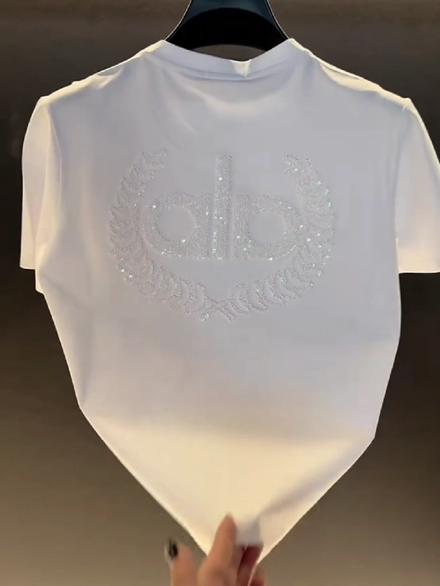 Men's Rhinestone Letter Graphic Short Sleeve T-Shirt