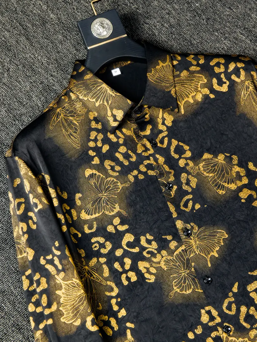 Black Gold Print Shirt