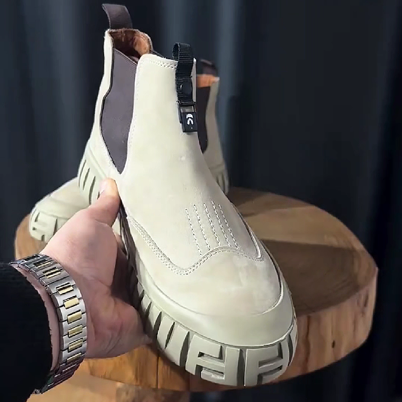 Beige Chunky Sole Boot