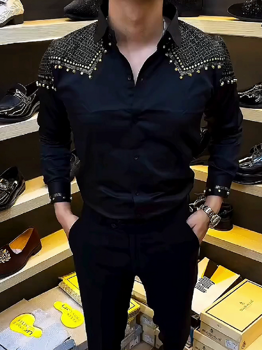 Studded Shoulder Shirt