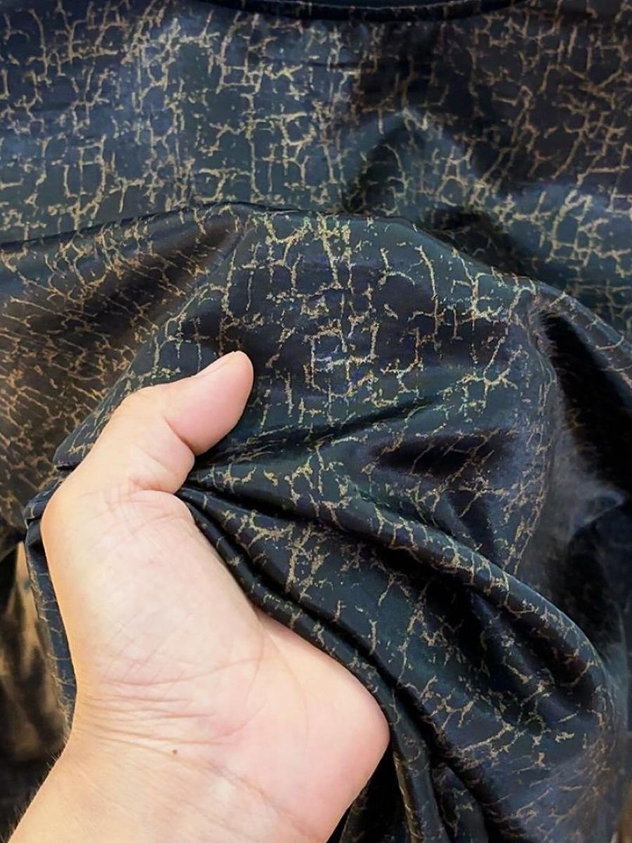 Black Crackle Print Shirt