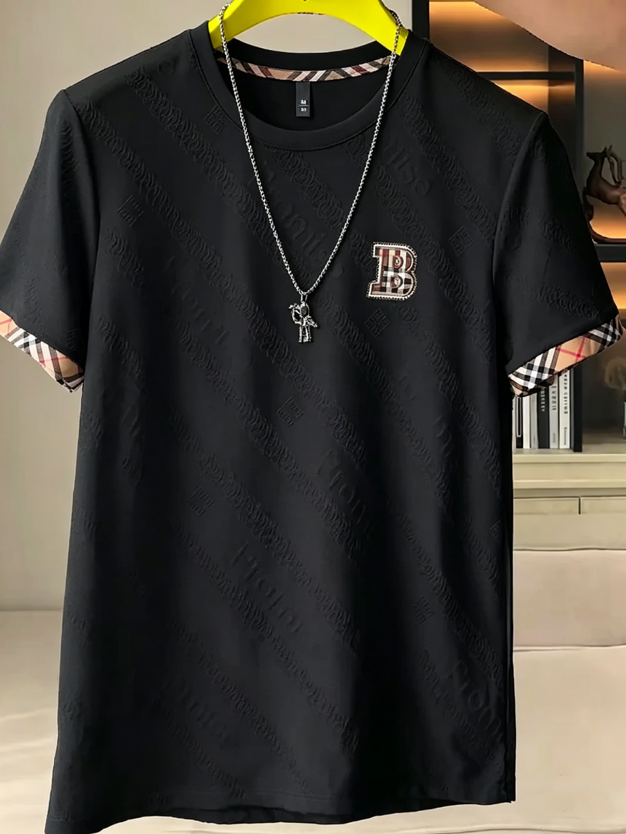 Men's Jacquard Logo Patch T-Shirt